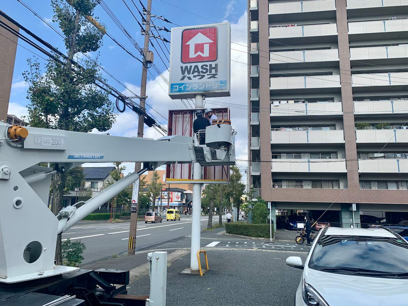 ほっかほっか亭 塩原店様(福岡市南区)の店舗・ショップ自立看板・社名サイン・LED交換・アクリル看板・施工事例3