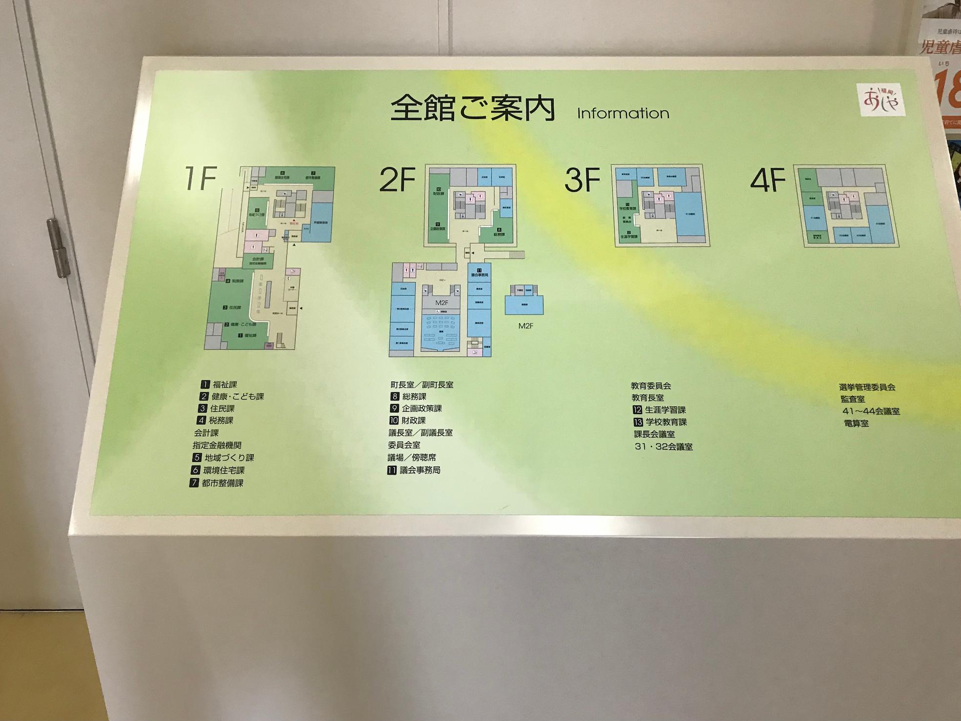 芦屋町役場様(福岡県遠賀郡)の施設案内・大型フロア看板製作製作・施工事例4